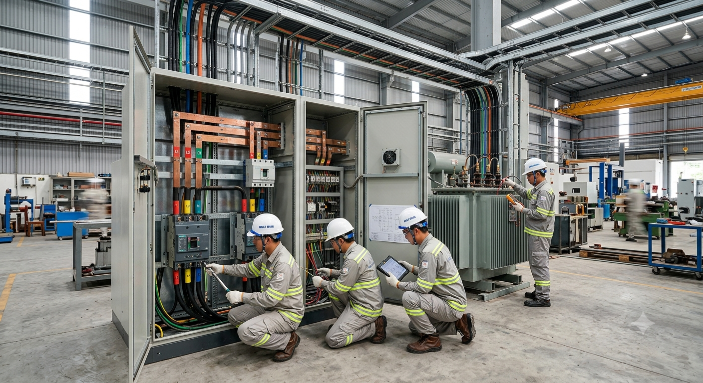 Quy trình thiết kế và thi công hệ thống điện công nghiệp chuẩn mực